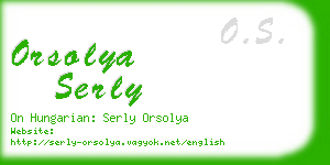 orsolya serly business card